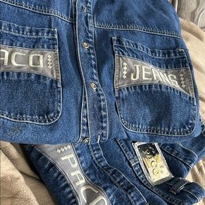 Paco Cargo Jeans/Paco Denim Jacket Set Vintage